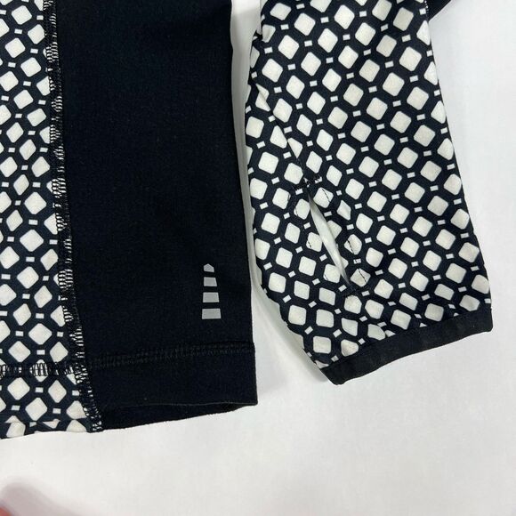 Lands’ End Sport Black White Geo Print 1/4 Zip Active Pullover Women’s Small - Picture 6 of 10